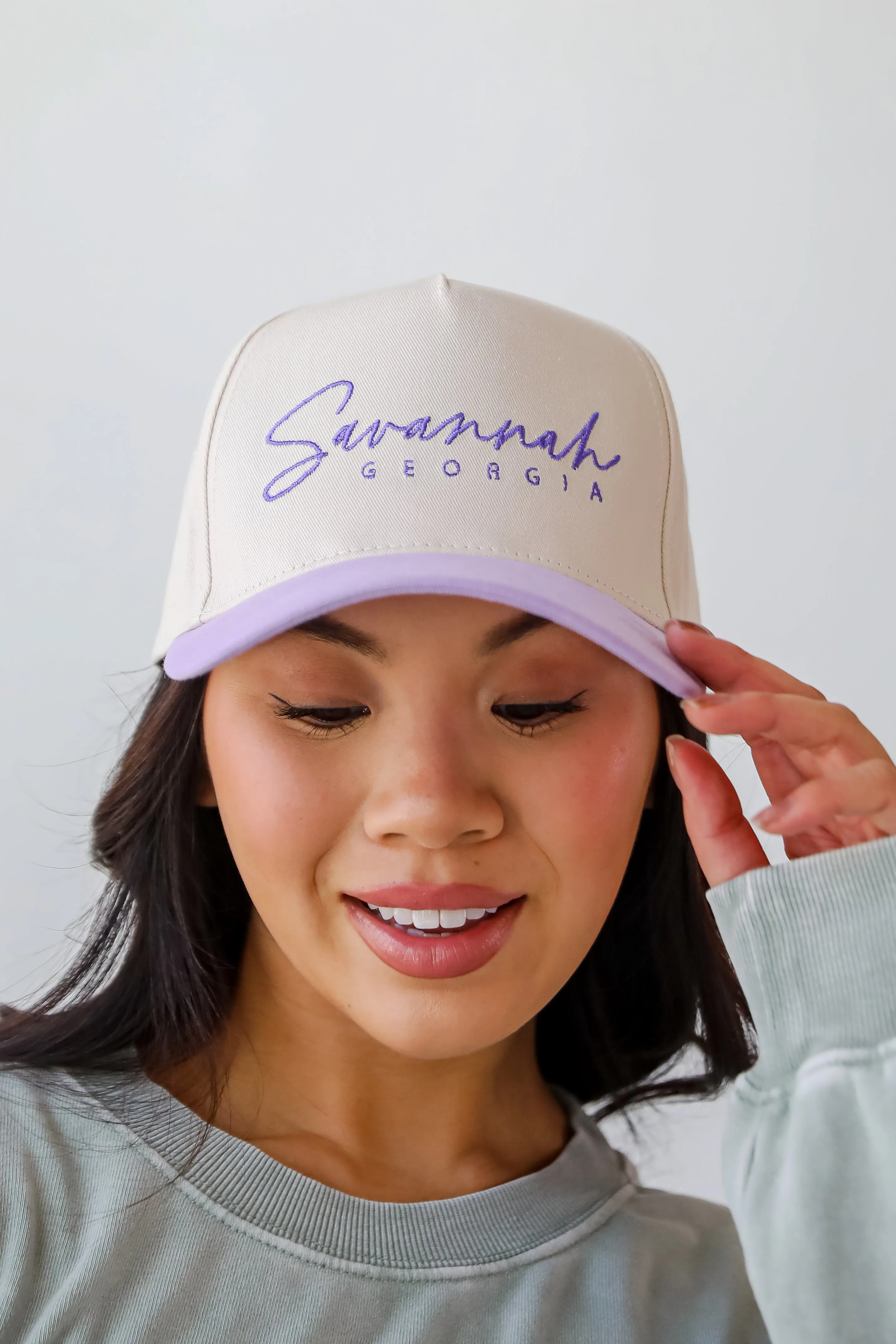 Savannah Georgia Color Block Embroidered Hat
