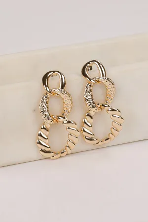 Sierra Gold Chainlink Drop Earrings