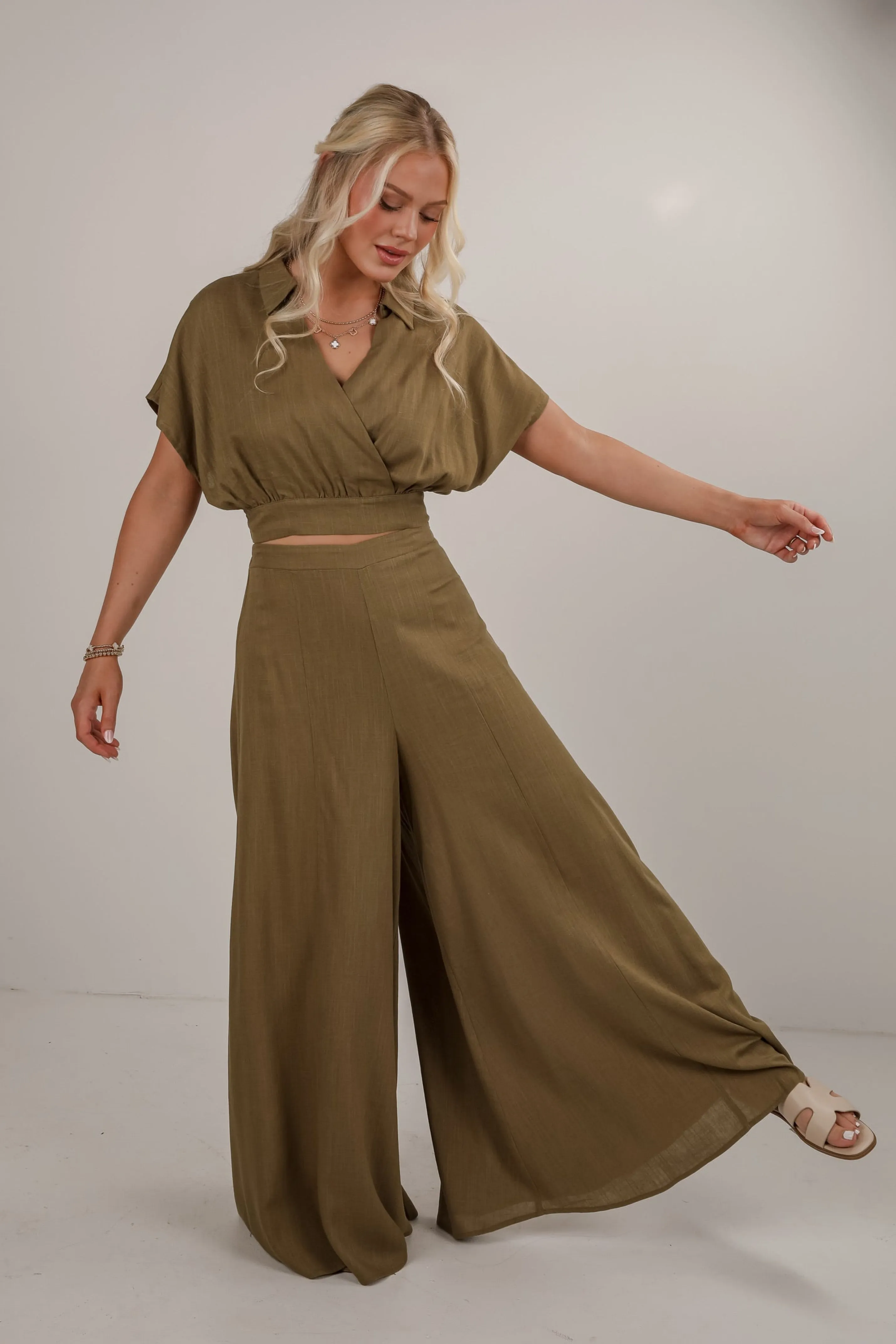 Take A Look Around Surplice Blouse - DU DEAL