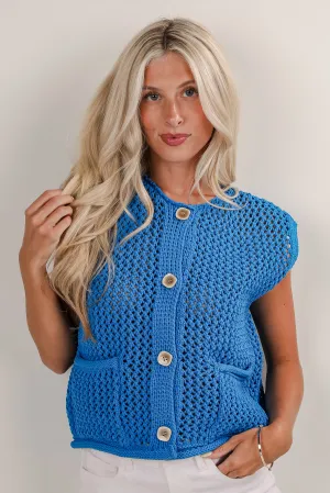 When You Know Sleeveless Open Knit Top
